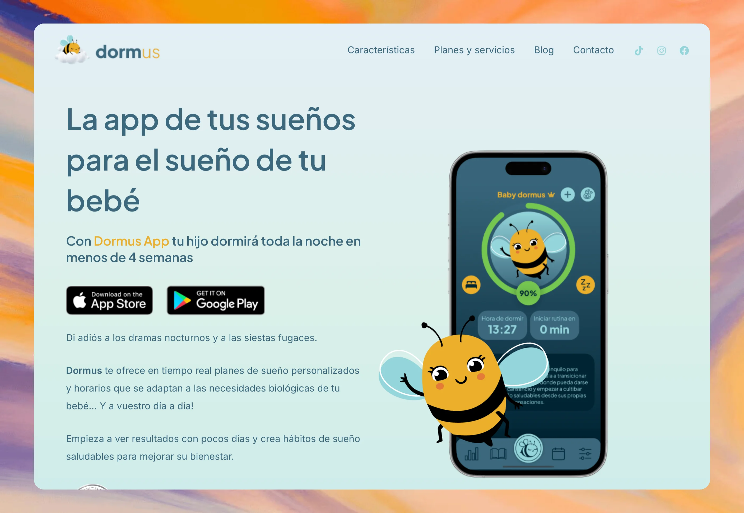 Dormus — App Nativa · BabyTech · España