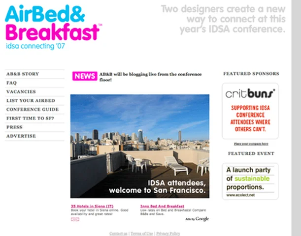 Ejemplo de producto minimo viable: Airbnb